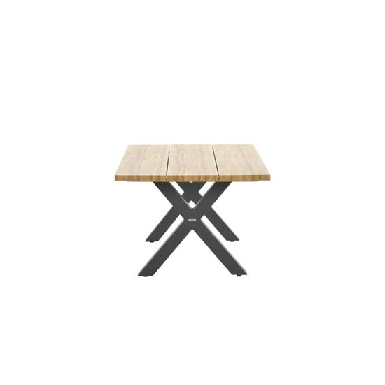 Garden Impressions Zeus dining tafel 180x100 cm carbon black teak look - Image 3