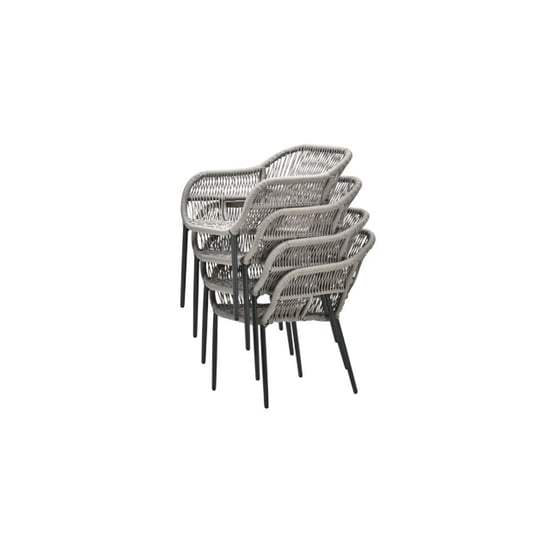 Garden Impressions Pescara dining fauteuil carbon black rope taupe desert sand - Image 4