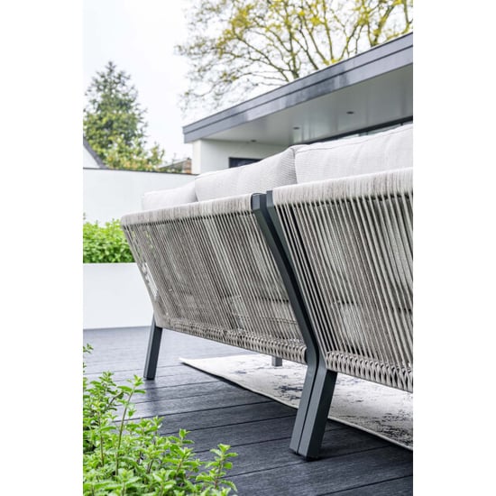 Garden Impressions Monti lounge-diningset 5-dlg c. black rope taupe sand - Image 2