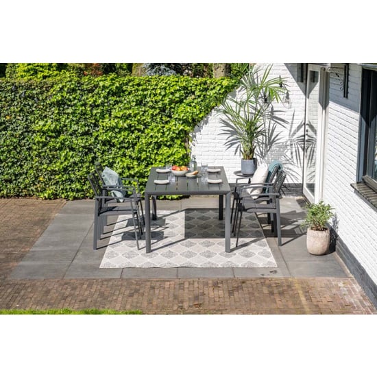 Garden Impressions Cosmo dining fauteuil rope donkergrijs gevuld textileen - Image 6