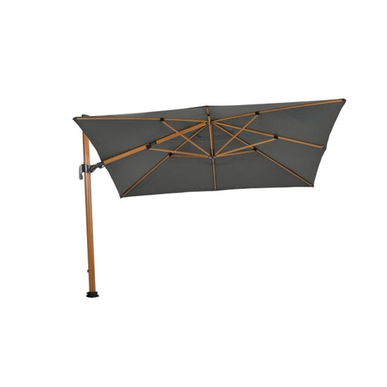 Garden Impressions Hawaii big pole ii parasol 350x350 cm l. teaklook -royal antraciet - Image 3