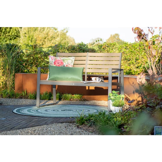 Garden Impressions Detroit parkbank aluminium polywood 122 cm - Image 4