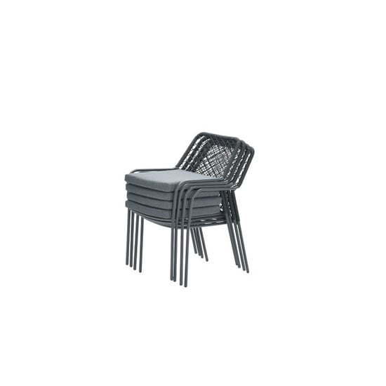 Garden Impressions Dido dining fauteuil carbon black rope zwart mystic grey - Image 4