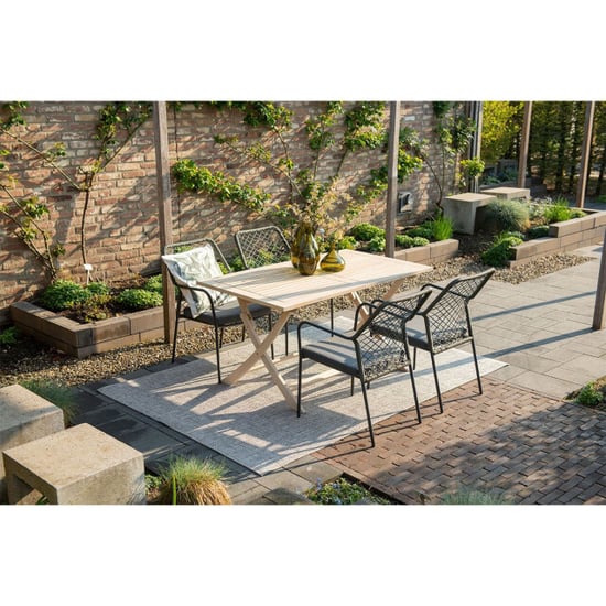 Garden Impressions Dido dining fauteuil carbon black rope mos mystic grey - Image 4