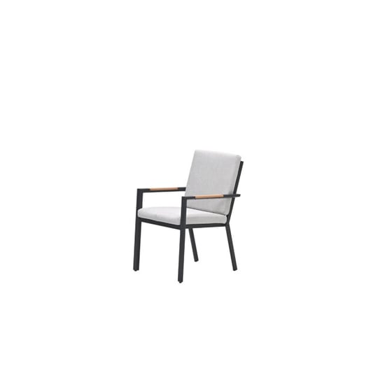 Garden Impressions Felini dining fauteuil carbon black valley sand light teaklook - Image 1
