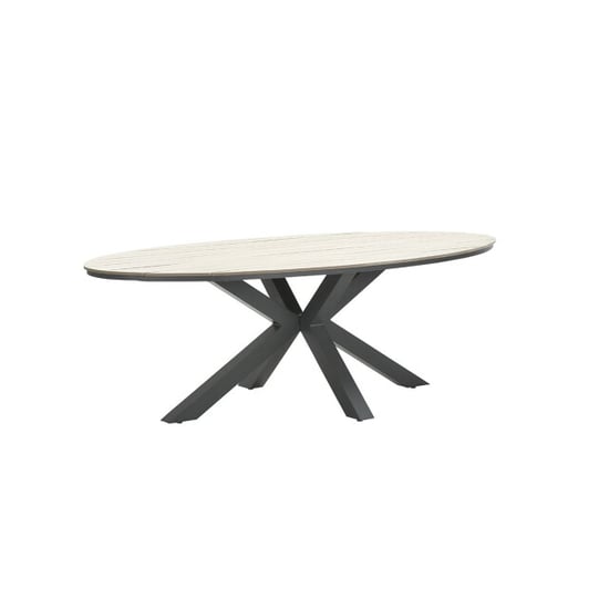 Garden Impressions Edison tuintafel ovaal 280 cm light teak vironwood - Image 1