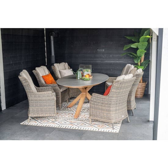 Garden Impressions Scotland tafel 230x115 cm light teaklook centostone napoli sand - Image 6