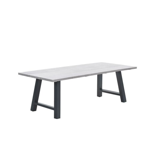 Garden Impressions Olympus tafel 220x100 cm carbon black grey teak look - Image 1