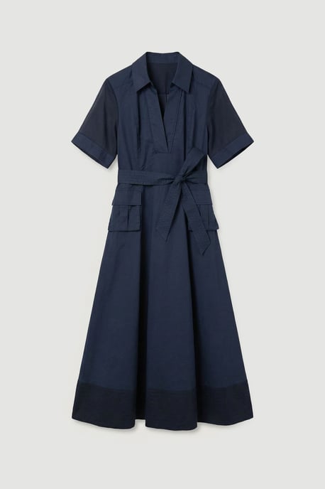 Utility Organdie Cotton Mix Woven Maxi Dress - Image 4
