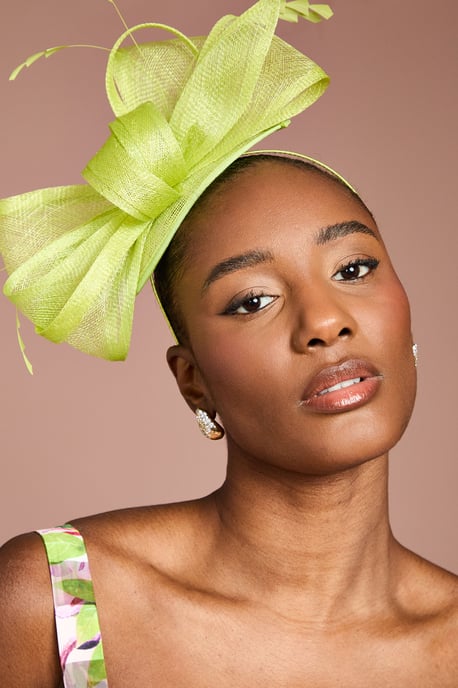Bow and Feather Fascinator - Image 1