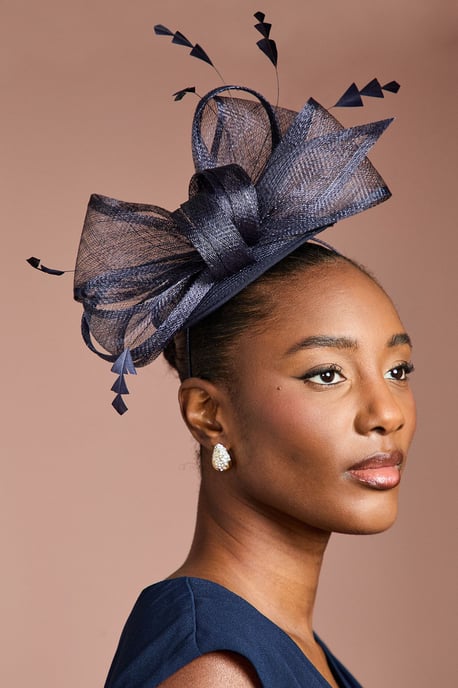Bow and Feather Fascinator - Image 1