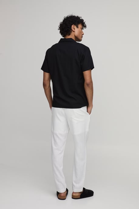 Linen Blend Slim Revere Polo - Image 3