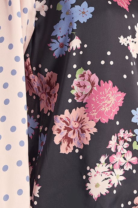 Floral Polka Dot Splice Pyjama Trouser Set - Image 5