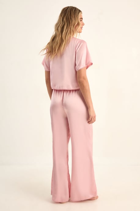 Bow Embroidered Pajama Trouser Set - Image 4