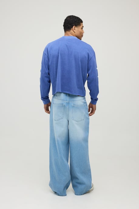 Heart Gusset Seam Baggy Jeans - Image 2