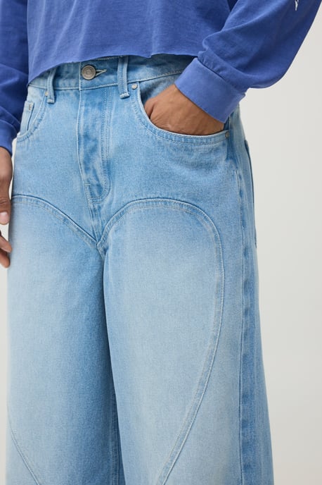 Heart Gusset Seam Baggy Jeans - Image 3