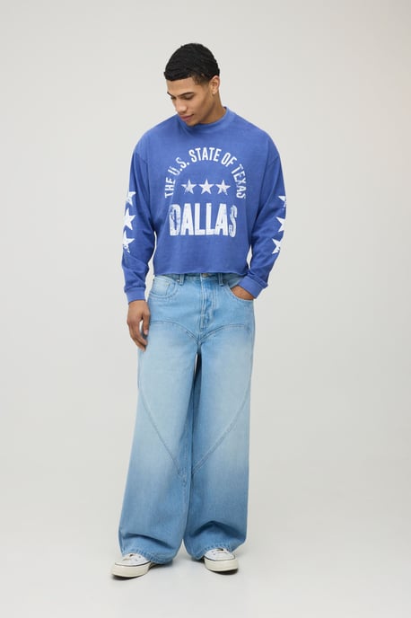 Heart Gusset Seam Baggy Jeans - Image 4