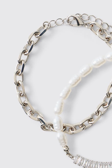2 Pack Layered Chain Bracelets - Image 3