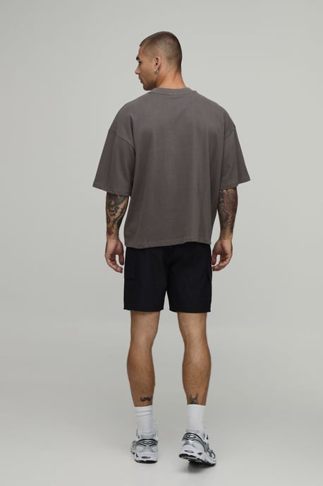 Slim Fit Elasticated Nylon Cargo Shorts - Image 2