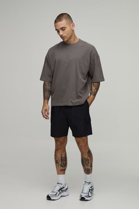 Slim Fit Elasticated Nylon Cargo Shorts - Image 4