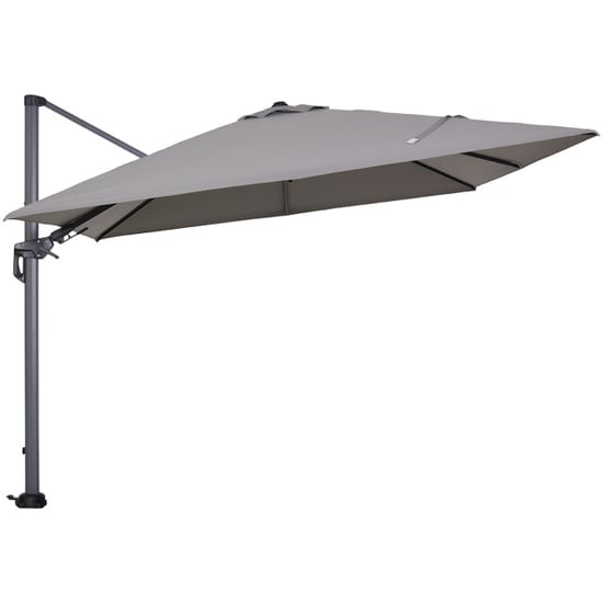 Garden Impressions Hawaii parasol 300x300 cm carbon black licht grijs - Image 3