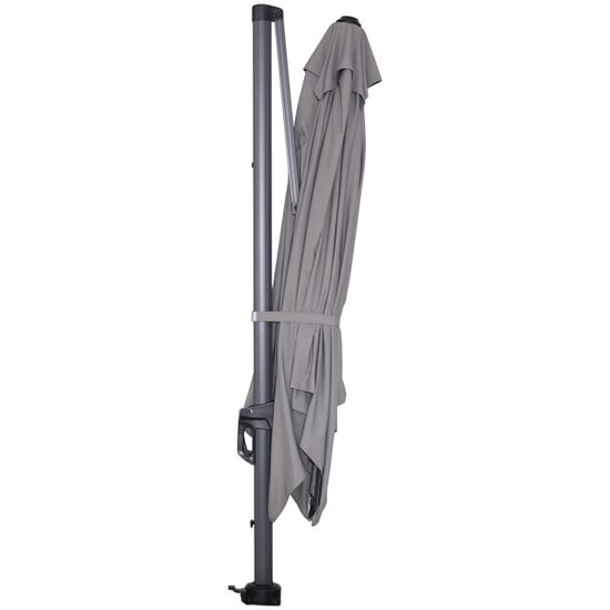 Garden Impressions Hawaii parasol 300x300 cm carbon black licht grijs - Image 4