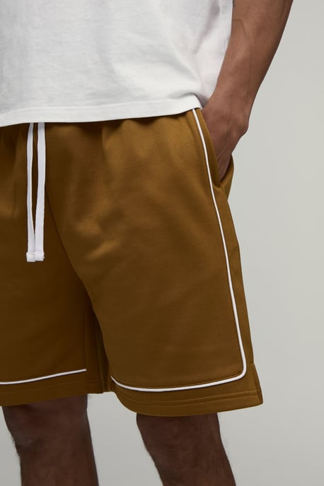 Regular Fit Piping Tricot Short - Image 3