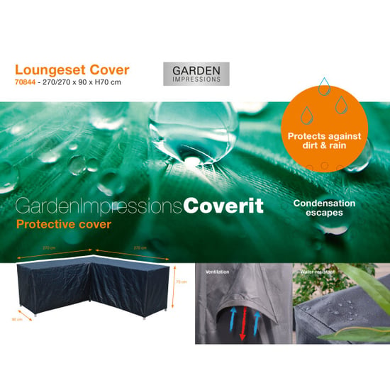 Garden Impressions Coverit loungeset l-vorm hoes 270/270x90xh70 cm - Image 2