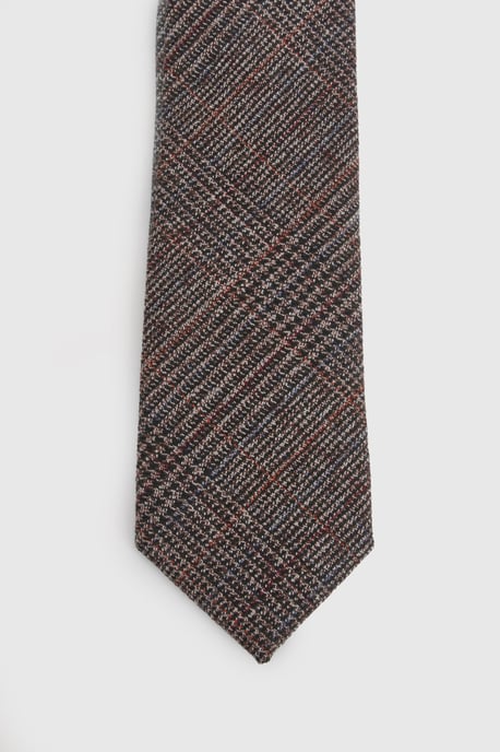 Brown Check Tie - Image 2