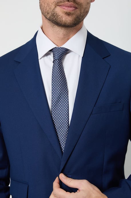 Navy Fish Pattern Tie - Image 2