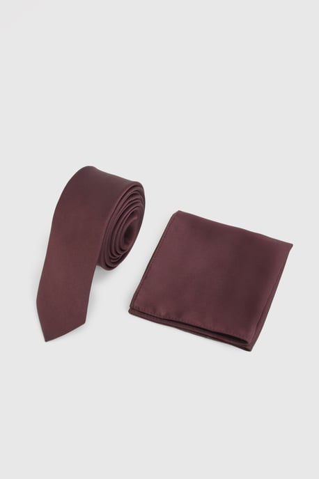 Espresso Tie and Pocket Square - Image 1