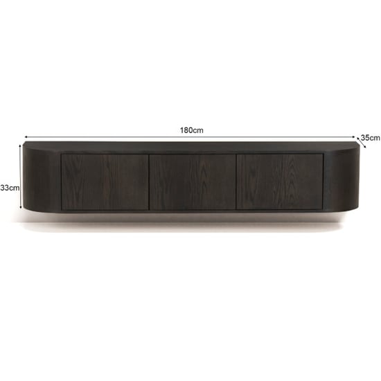 Livingfurn tv-meubel novero espresso zwevend 35x180x33cm - Image 4