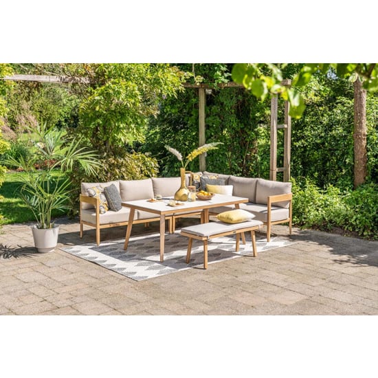 Garden Impressions Carrara sportbank light teaklook gobi sand - Image 2