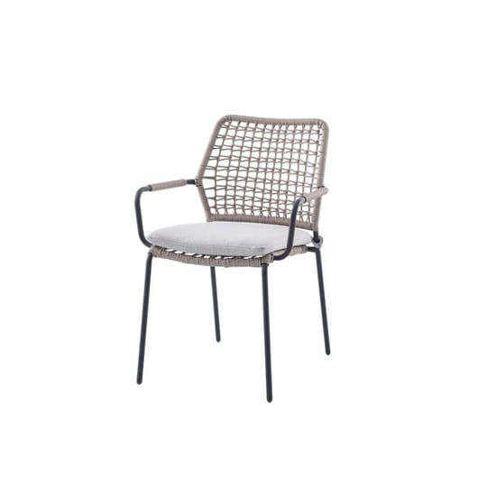 Garden Impressions Swifty dining tuinstoel carbon black natural sand - Image 1