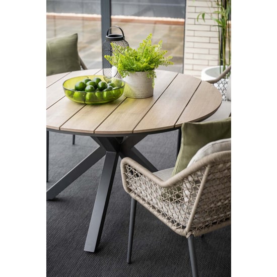 Garden Impressions Toledo dining fauteuil carbon black - valley sand - Image 3
