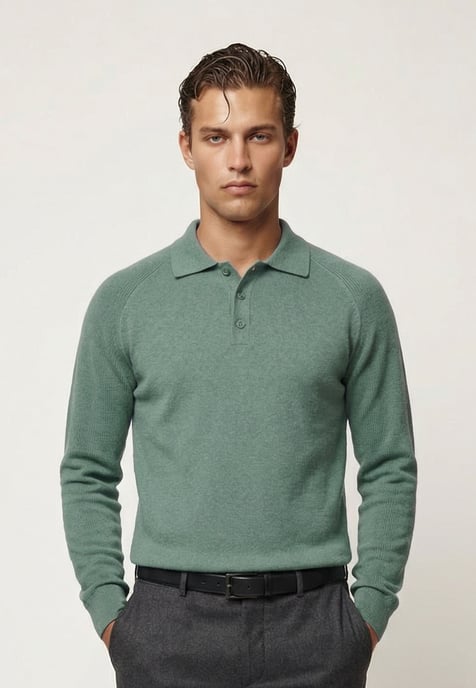 Pullover Pullover With Polo Collar - Image 2