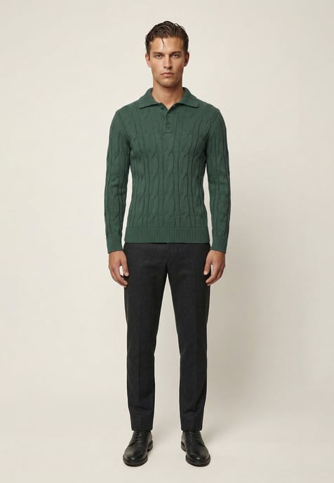Pullover Pullover With Polo Collar - Image 3