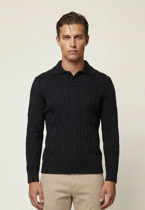 Pullover Pullover With Polo Collar - Image 2