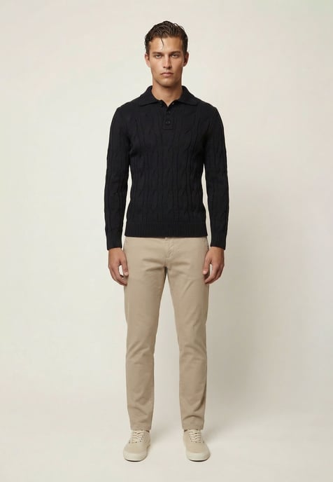 Pullover Pullover With Polo Collar - Image 3