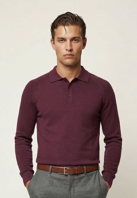 Pullover Pullover With Polo Collar - Image 2