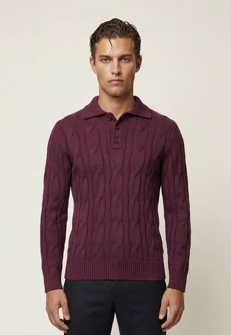 Pullover Pullover With Polo Collar - Image 2
