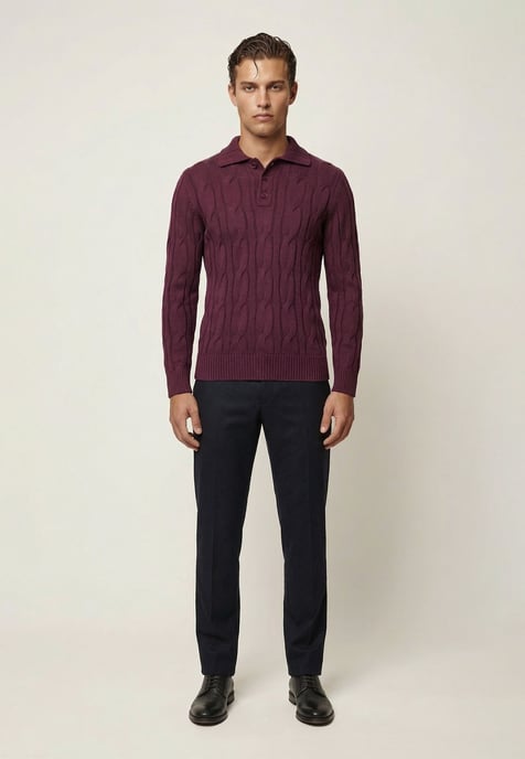 Pullover Pullover With Polo Collar - Image 3