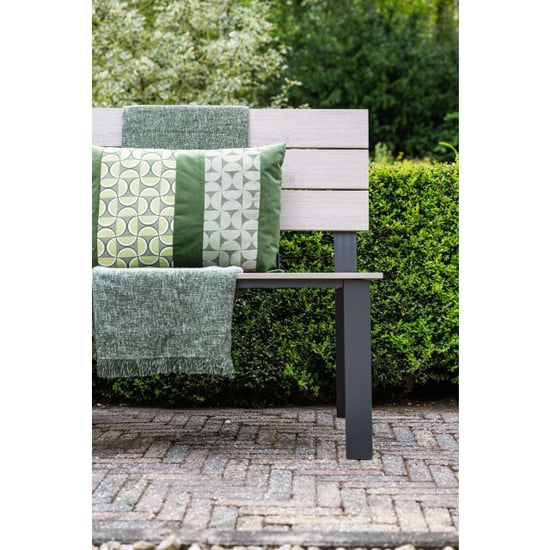 Garden Impressions Jondal parkbank carbon black light teak vironwood l125 cm - Image 3