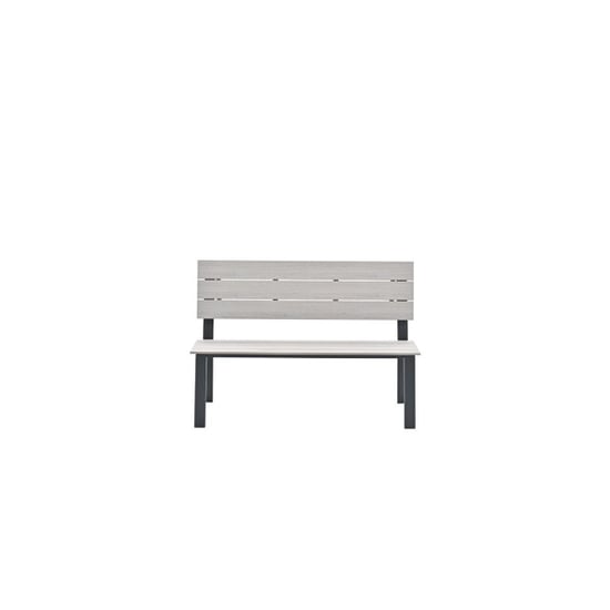 Garden Impressions Jondal parkbank carbon black light teak vironwood l125 cm - Image 4