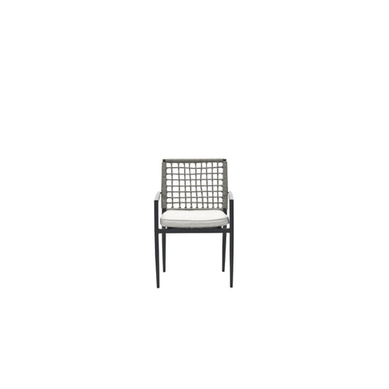 Garden Impressions Florance dining fauteuil carbon black rope taupe desert sand - Image 4