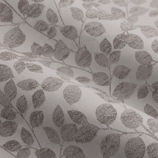 Wylder Grace Leaf Jacquard Fully Lined Pencil Pleat Curtain Pair, Mist Grey - Image 6