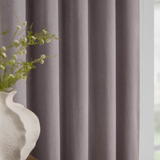 Yard Heavy Chenille Room Darkening Pencil Pleat Curtains, Mauve - Image 3