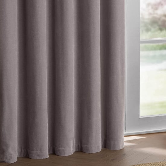 Yard Heavy Chenille Room Darkening Pencil Pleat Curtains, Mauve - Image 5