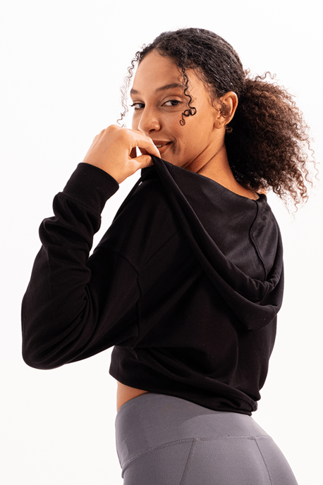 Sweat Femme Zippé à Capuche Court JUSTEVER - Atria - Image 4