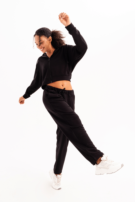 Sweat Femme Zippé à Capuche Court JUSTEVER - Atria - Image 5